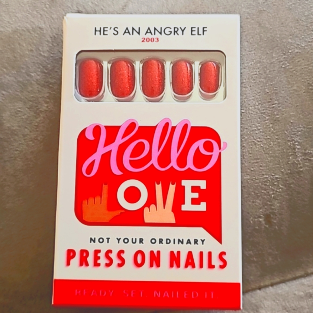 Hello Love, Glittery Red Nails